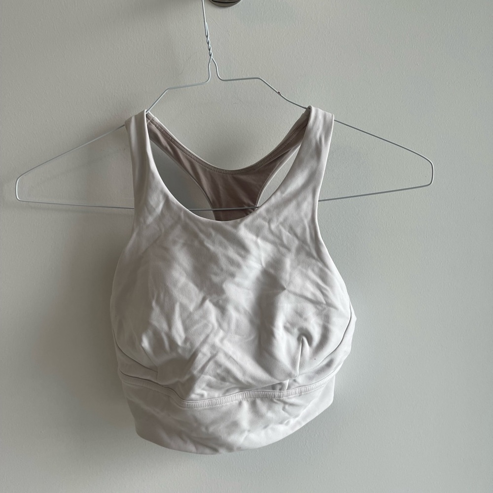 Lululemon White Racerback Sports Bra